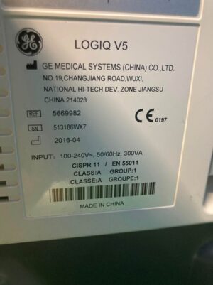 GE Ultrasound Logiq V5