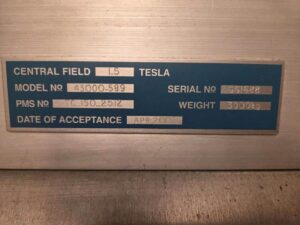 Philips MRI Intera Achieva 1.5T (Warm Magnet)