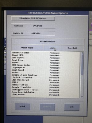 GE Revolution EVO CT Scan
