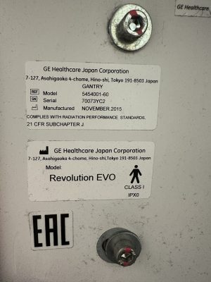 GE Revolution EVO CT Scan