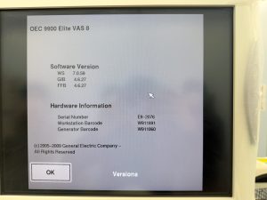 GE OEC 9900 Elite Angio - C Arm