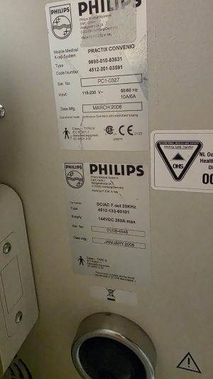 Philips Portable Radiology Practix Convenio-SN PC1-0327-YOM 2008 Radiology