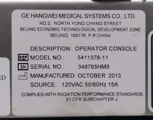 GE Optima 520 16 Slice CT Scan