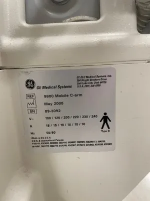 GE C-Arm OEC 9800 Angio - C Arm