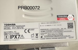 Toshiba PVT-781VTE EndoCavitary Probe Probe