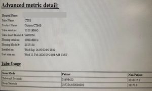 GE Optima 660 CT Scan