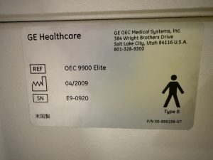 GE OEC 9900 STD 9 Angio - C Arm