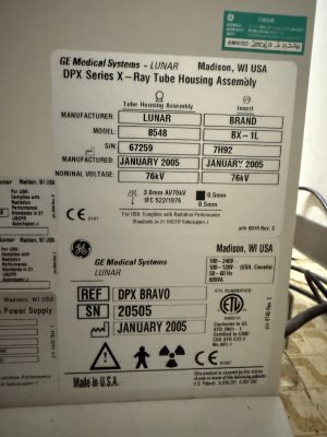 GE Lunar DPX Bravo Bone Densitometry