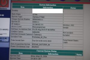 GE Optima 660 CT Scan