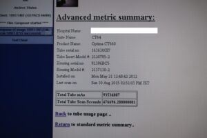 GE Optima 660 CT Scan