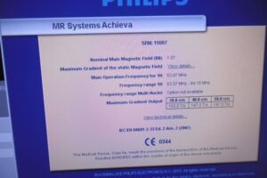 Philips MRI Intera Achieva 1.5T Pulsar (Warm Magnet), YOM 2004 Philips Intera Achieva 1.5T Pulsar (Warm Magnet), YOM MRI